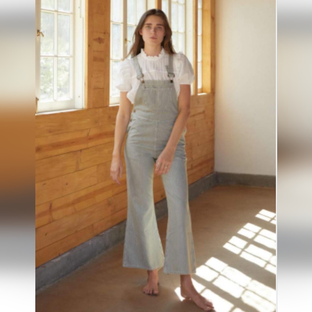 Christy Dawn railroad stripe Billy overalls size 27